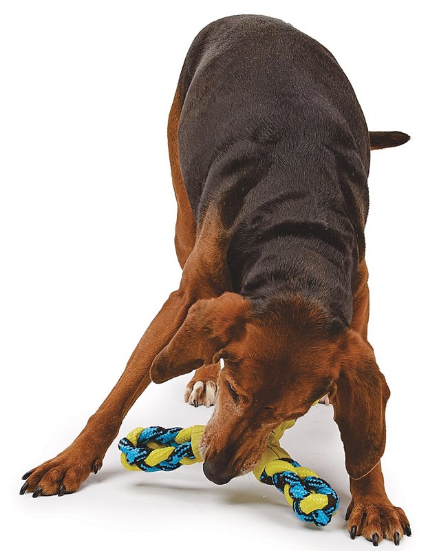 Pet Park Blvd US2049 99 Dog Toy, Fetch, Toss, Tug Toy, Paracord Rope Twisted Tri-Flyer, Yellow