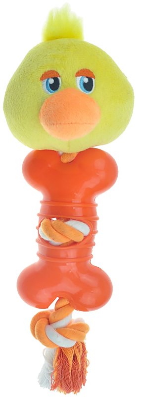 Pet Park Blvd US2216 10 Dog Toy, Ropers Duck, Multi-Color