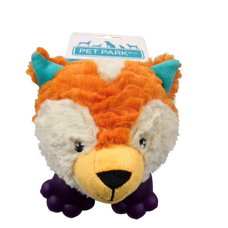 Pet Park Blvd US2263 12 Dog Toy, Plush, Footies Fox