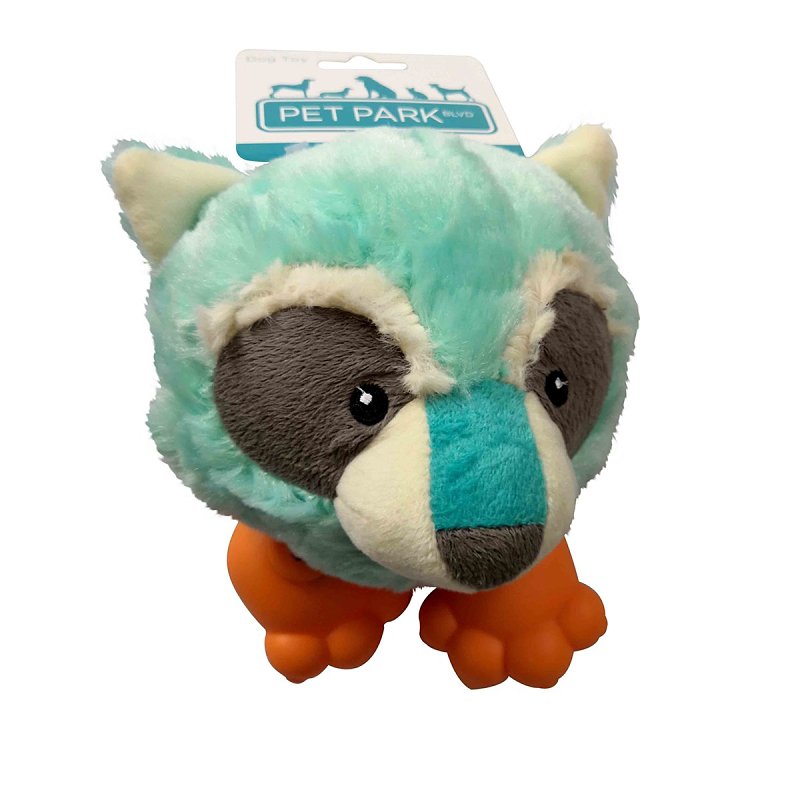 Pet Park Blvd US2263 13 Dog Toy, Footies Toy, Raccoon