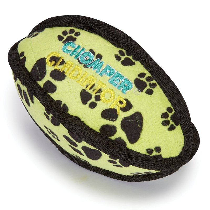 Chomper Gladiator WB11506 Dog Toy, L, Plush Toy, Tuff Football, Nylon, Assorted