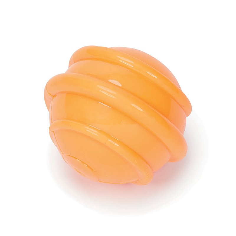 Chomper WB15557 L Dog Toy, 4 in, Squeaky Spiral Ball Toy, TPR, Assorted