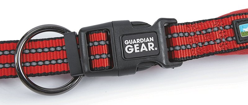 Guardian Gear ZA0006 12 83 Dog Collar, O-Ring Link, 12 to 83 in L Collar, Nylon, True Red