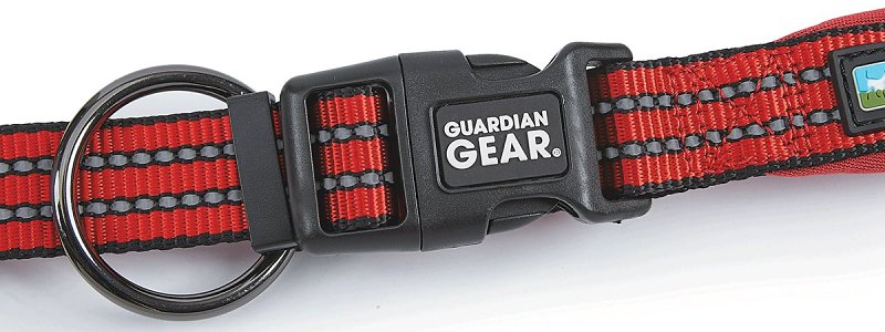 Guardian Gear ZA0006 24 83 Dog Collar, O-Ring Link, 24 to 83 in L Collar, Nylon, True Red