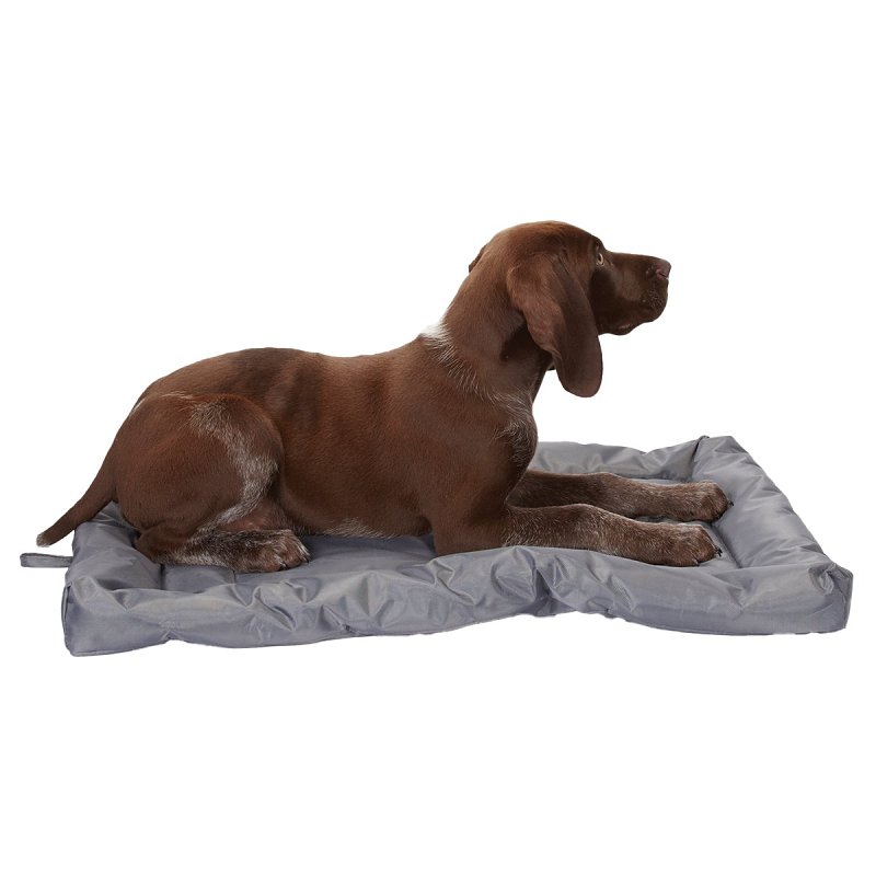 Slumber Pet ZA210 24 11 Dog Bed, 24 in L, 11 in W, Nylon Cover, Gray