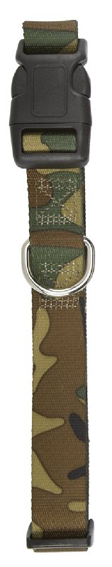 Casual Canine ZA6741 06 43 Dog Collar, D-Ring Link, 6 to 10 in L Collar, 3/8 in W Collar, Nylon, Green Camo