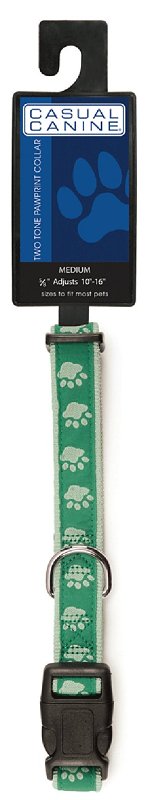 Casual Canine ZA8871 06 43 Dog Collar, 6 to 10 in L Collar, 3/8 in W Collar, Nylon, Green