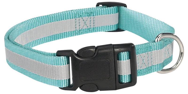 Guardian Gear ZA984 14 19 Dog Collar, 14 to 20 in L Collar, 5/8 in W Collar, Nylon, Blue, Reflective Taping
