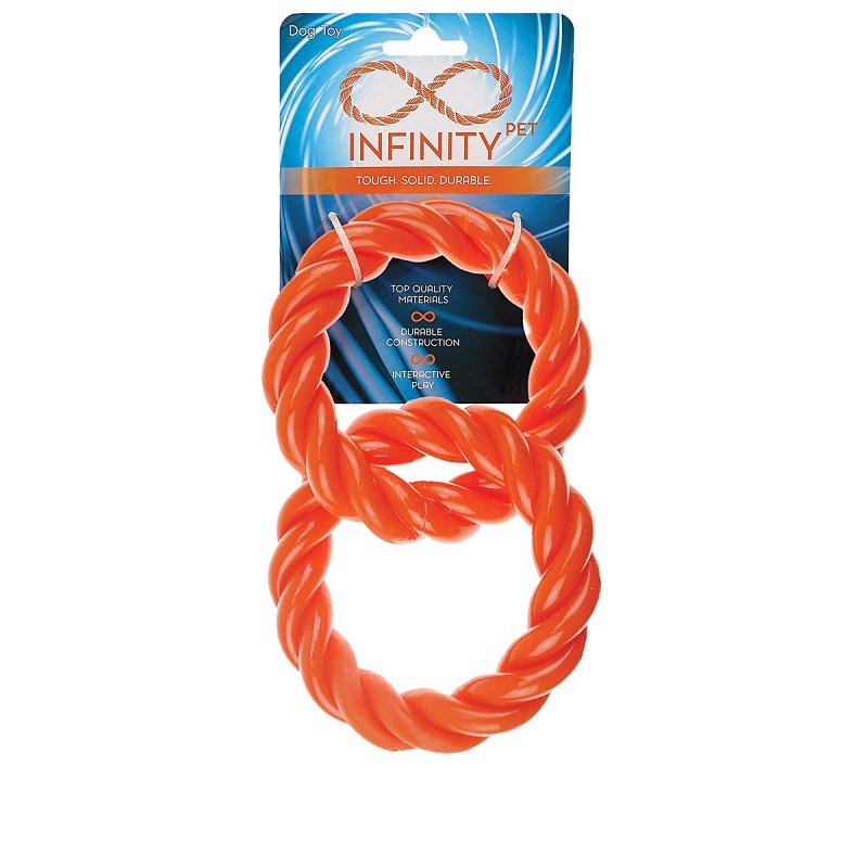 Infinity ZD2059 69 Dog Toy, 2-Ring, Thermoplastic Rubber, Orange