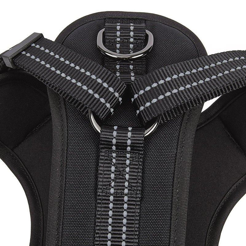 Guardian Gear ZA0031 10 30 Reflective Harness, 12 to 20 in, Fastening Method: O-Ring Strap, Nylon Harness, Jet Black