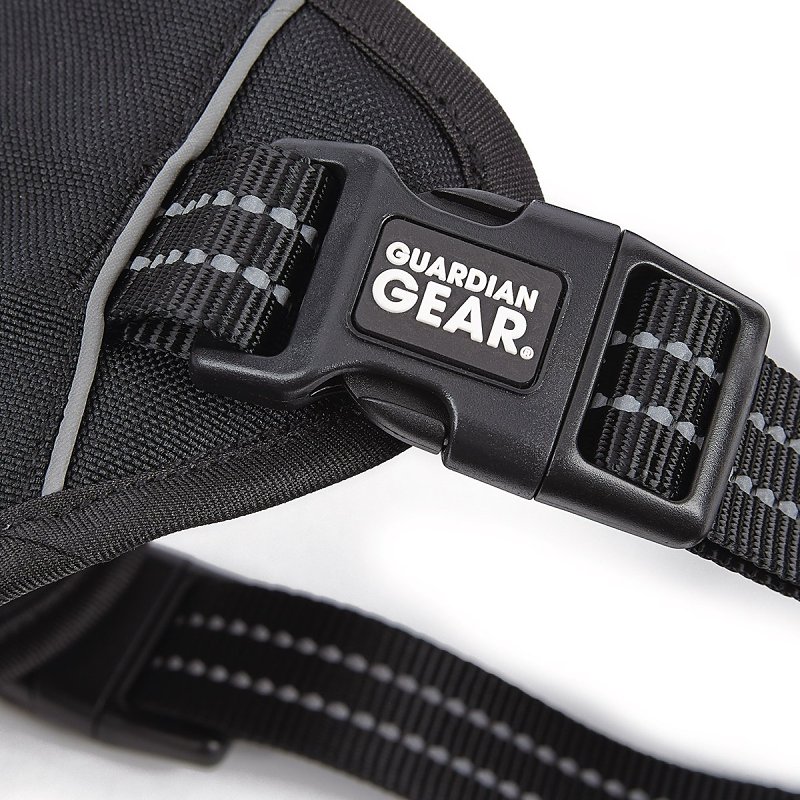 Guardian Gear ZA0031 10 30 Reflective Harness, 12 to 20 in, Fastening Method: O-Ring Strap, Nylon Harness, Jet Black