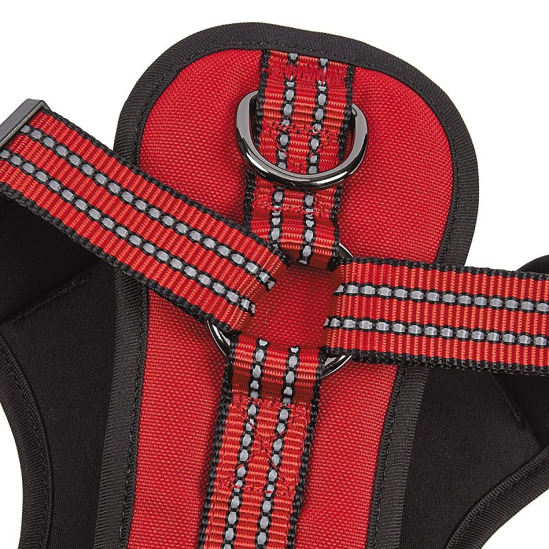 Guardian Gear ZA0031 10 83 Reflective Harness, 12 to 20 in, Fastening Method: O-Ring Strap, Nylon Harness, True Red