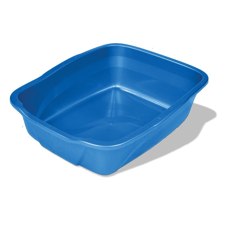 Van Ness CP2 Litter Pan, 14-7/8 in W, 18-3/8 in D, Plastic, Polished, 12 Case