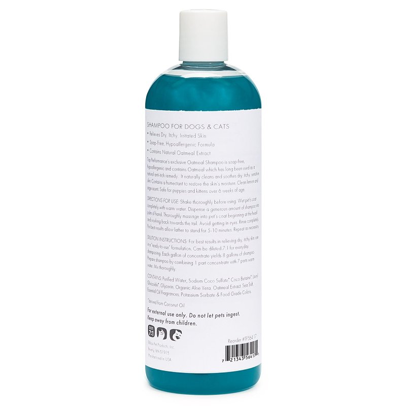 Top Performance TP564-17 Pet Shampoo, Liquid, Blue, Oatmeal, 17 oz