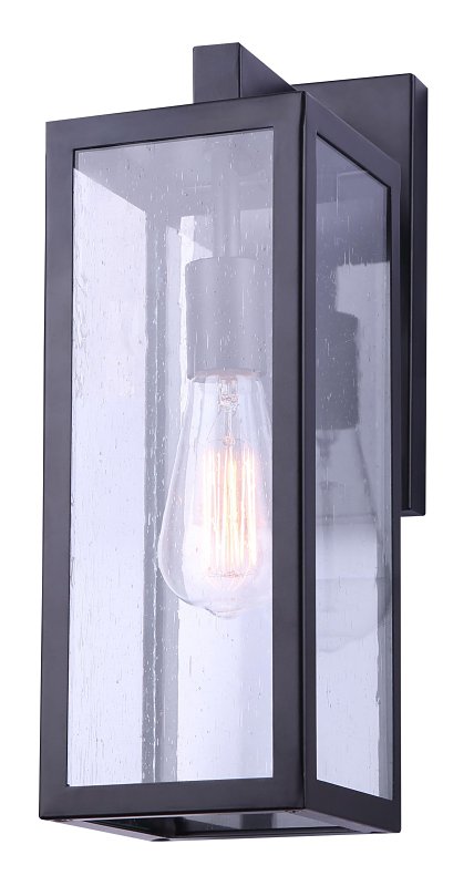 Canarm NEWPORT IOL456BK Outdoor Light, 120 V, 100 W, Type A Lamp, Metal Fixture, Black Fixture, Matte Fixture