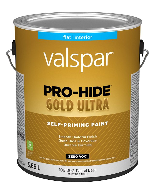 Pro-Hide Gold Ultra 029.1061002.007 Interior Self-Priming Paint, Flat, Pastel, 1 gal, 37 sq-m Coverage Area