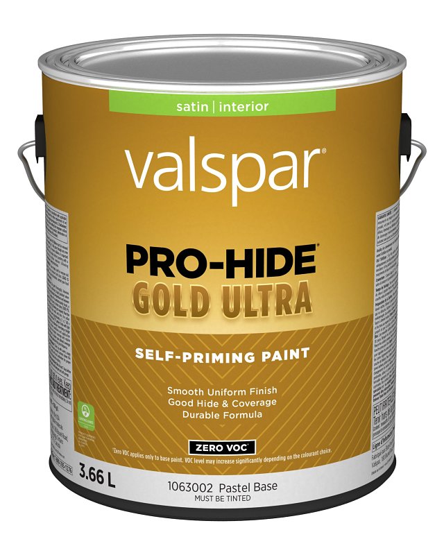 Pro-Hide Gold Ultra 029.1063002.007 Interior Self-Priming Paint, Satin, Pastel, 1 gal, 37 sq-m Coverage Area