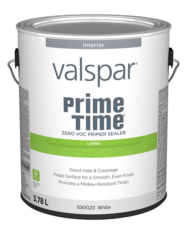 Valspar Prime Time 029.1061020.007 Zero VOC Primer Sealer, White, 1 gal