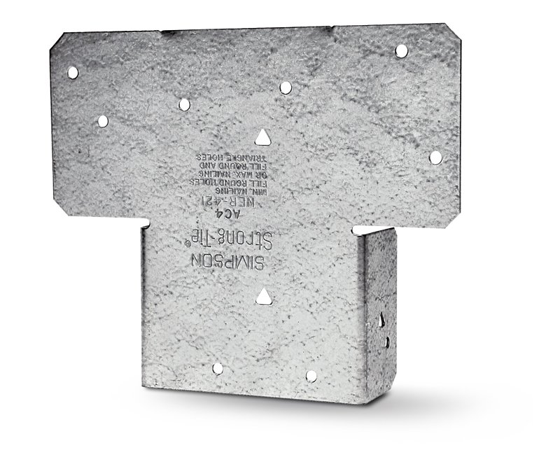 Simpson Strong-Tie AC AC4 Post Cap, 4 x 4 in Post/Joist, Steel, Galvanized