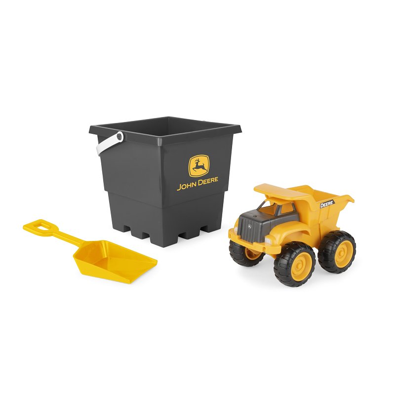 John Deere Toys 47616 Construction Sandbox Set, 18 Months and Up, Black/Yellow