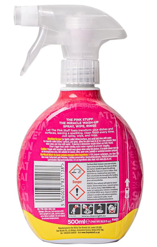 The Pink Stuff Miracle 81136 Wash Up Cleaner, 16.9 fl-oz