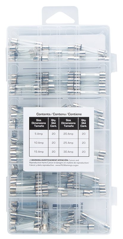 ProSource 91145 AGC Automotive Glass Fuse Assortment, 220 V, 5, 10, 15, 20, 25, 30 A