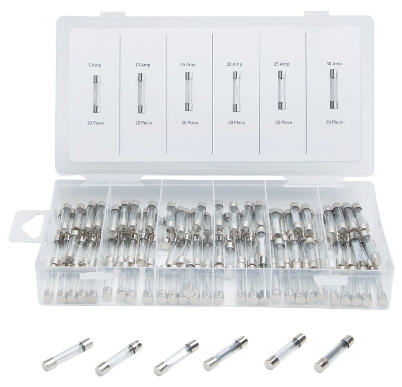 ProSource 91145 AGC Automotive Glass Fuse Assortment, 220 V, 5, 10, 15, 20, 25, 30 A