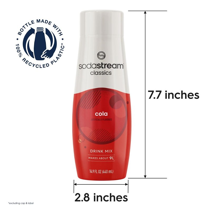 Sodastream Classics 1424220012 Soda Drink Mix, Water, Cola, 14.9 fl-oz Bottle