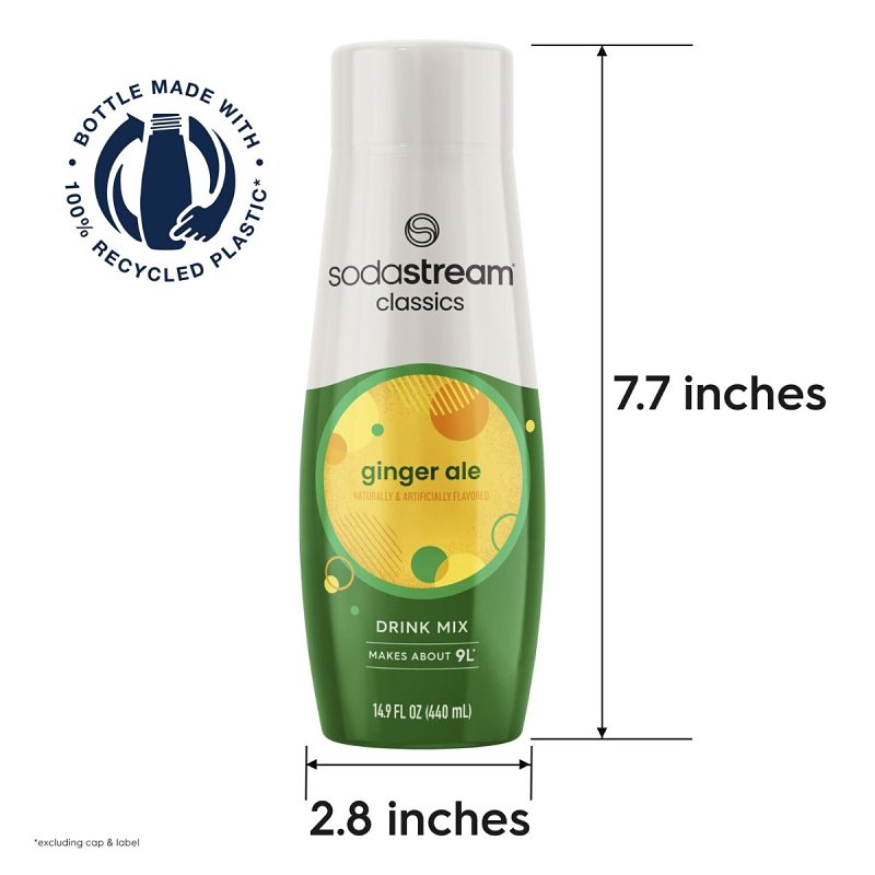 Sodastream Classics 1424201012 Soda Drink Mix, Water, Ginger Ale, 14.9 fl-oz Bottle