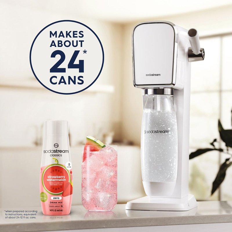 Sodastream Classics 1024267011 Zero Soda Drink Mix, Water, Strawberry, Watermelon, 14.9 fl-oz Bottle