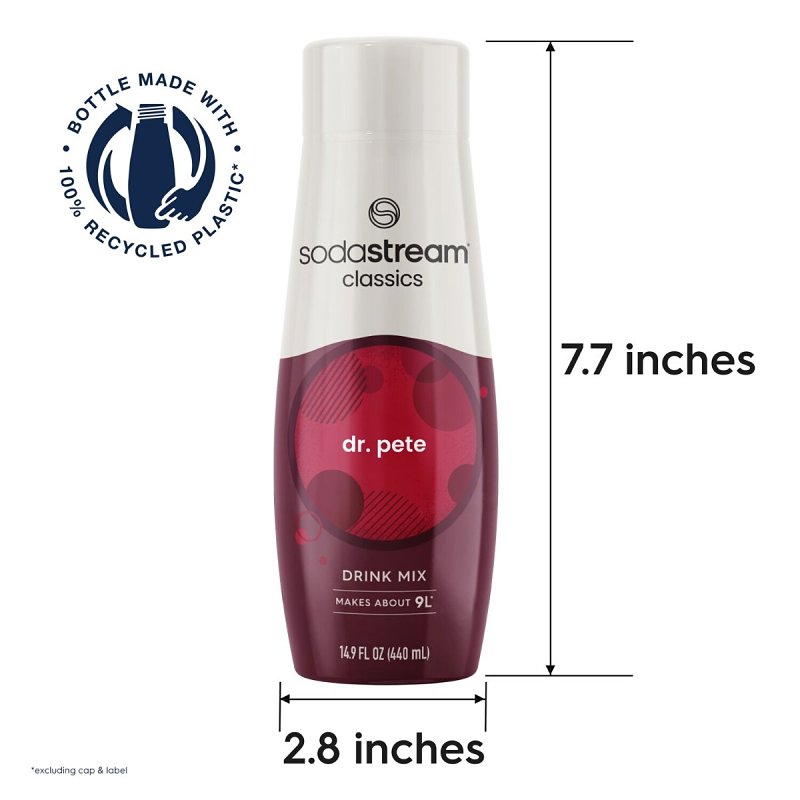 Sodastream Classics 1424222012 Soda Drink Mix, Water, Dr. Pete, 14.9 fl-oz Bottle