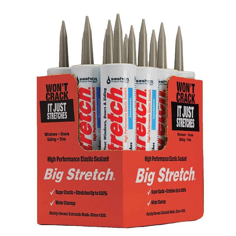 Big Stretch 10080 Elastomeric Sealant, Sandstone, 4 to 5 days Curing, 40 to 120 deg F, 10.5 oz