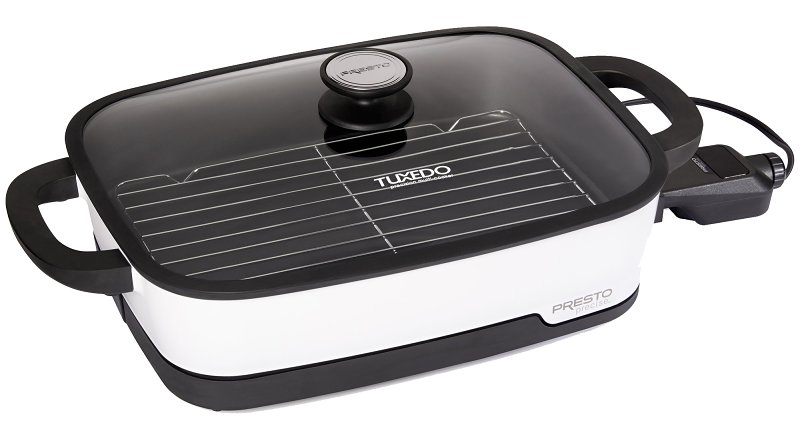 Presto Tuxedo 06854 Skillet Multi-Cooker, 16 in W Cooking Surface, 1500 W, White, Digital Control