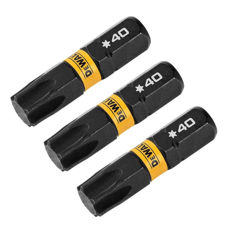 DEWALT FlexTorq DWAF1TX40IR3 Screwdriver Bit, T40 Drive, Torx Drive, 1/4 in Shank, Hex Shank, 1 in L, Steel