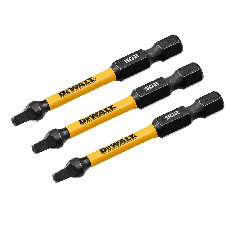DEWALT FLEXTORQ DWAF2SQ2IR3 Screwdriver Bit, #2 Drive, Square Drive, 1/4 in Shank, Hex Shank, 2-1/4 in L, HSS
