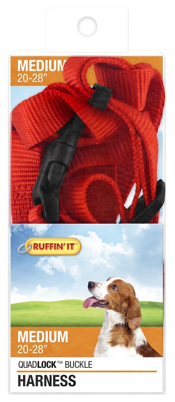 Ruffin'It 41473 Adjustable Harness, 3/4 in x 20 to 28 in, Buckle, Nylon, Assorted