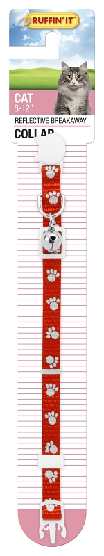 Ruffin'It 39249 Adjustable Breakaway Cat Collar, 3/8 in W Collar, 8 to 12 in L Collar, Assorted