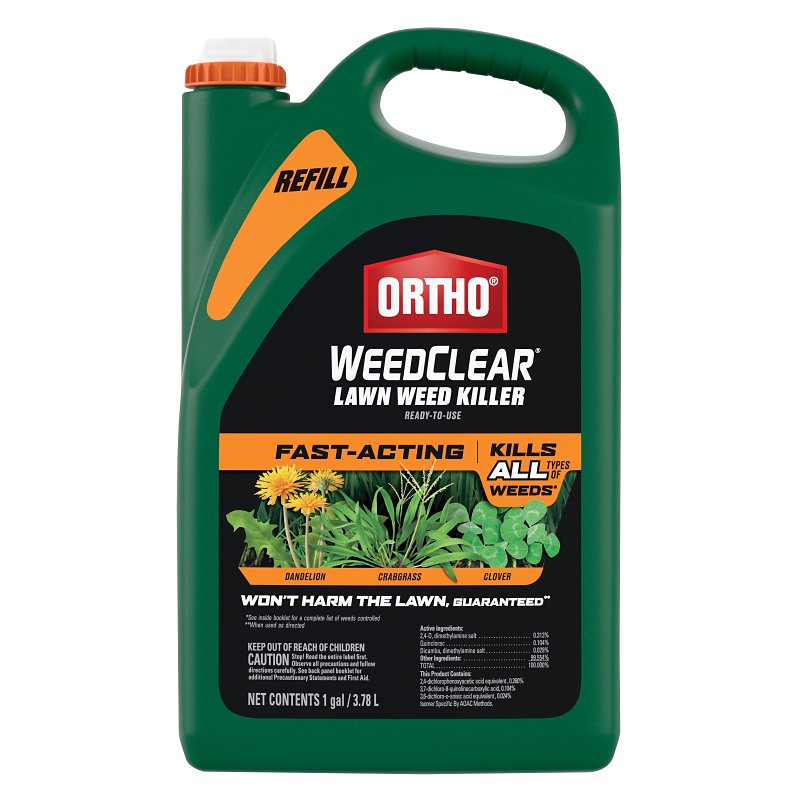 Ortho WeedClear 4659605 Lawn Weed Killer Refill, Liquid, Spray Application, 1.33 gal
