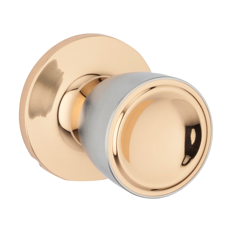 Weiser Beverly Series GAC101B 3X26D Door Knob, Bright Bronze/Satin Chrome