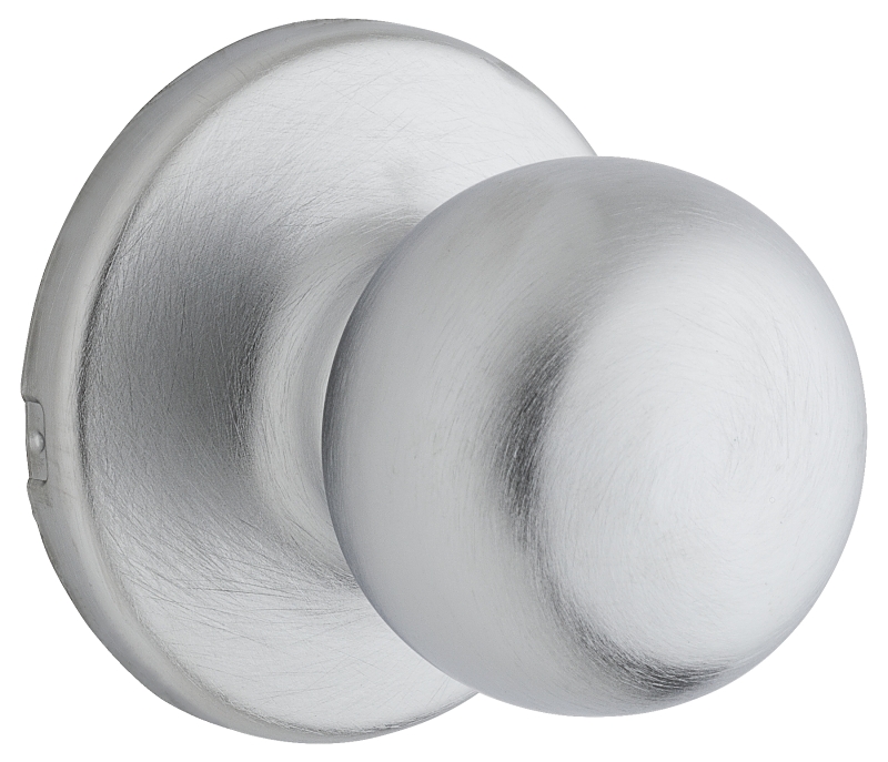 Weiser Fairfax Series GAC101 F26D B 6LS Passage Door Knob, 1-15/16 in Dia Knob, Satin Chrome