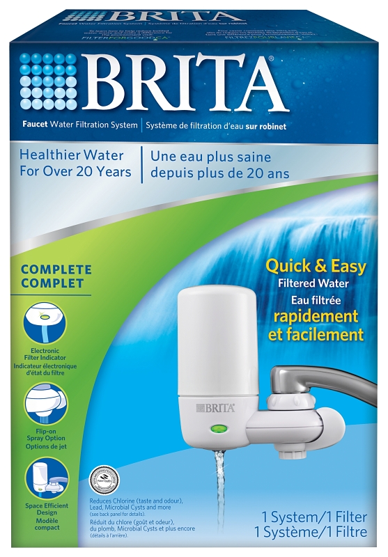 Brita 42201 Water Filter, 6.66 in L x 2.46 in W x 9.75 in H Dimensions, 100 gal, White