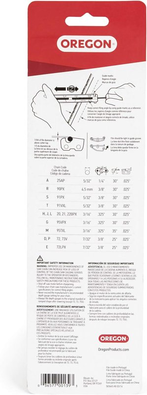 Oregon 25894 Chainsaw File Guide, Round, Steel