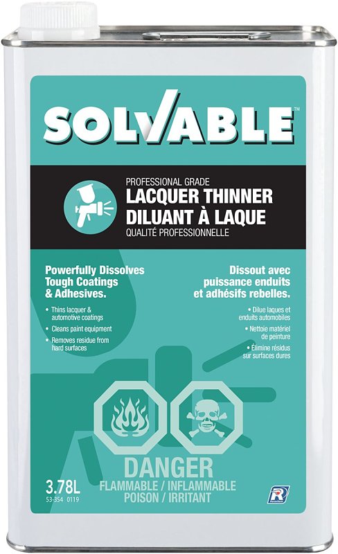 Recochem 13-354 Lacquer Thinner, Liquid, Hydrocarbon, Clear