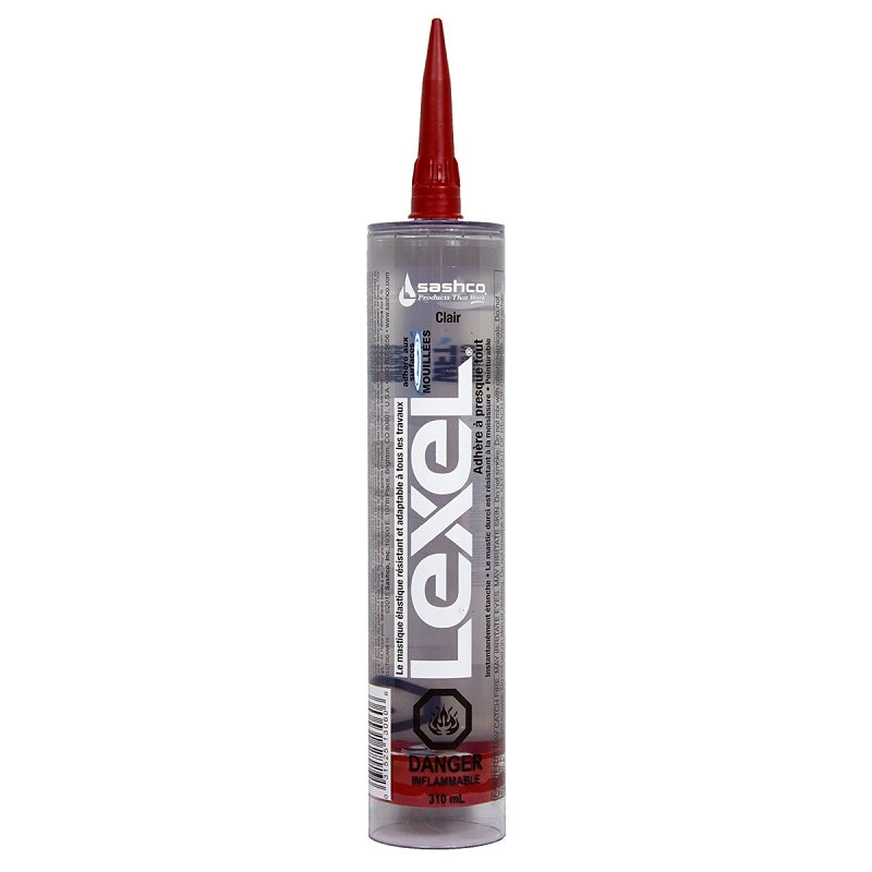 Sashco 13060 Elastic Sealant, Clear, 1 week Curing, 0 to 120 deg F, 10.5 oz, Cartridge