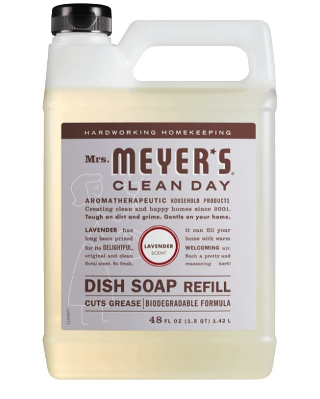 Mrs. Meyer's Clean Day 11180 Dish Soap Refill, 48 fl-oz, Liquid, Lavender