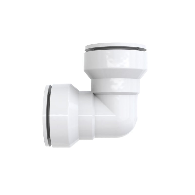 Insta-Plumb 47IPK Pipe Coupling, 1-1/4 in, Push-to-Connect, Plastic, White
