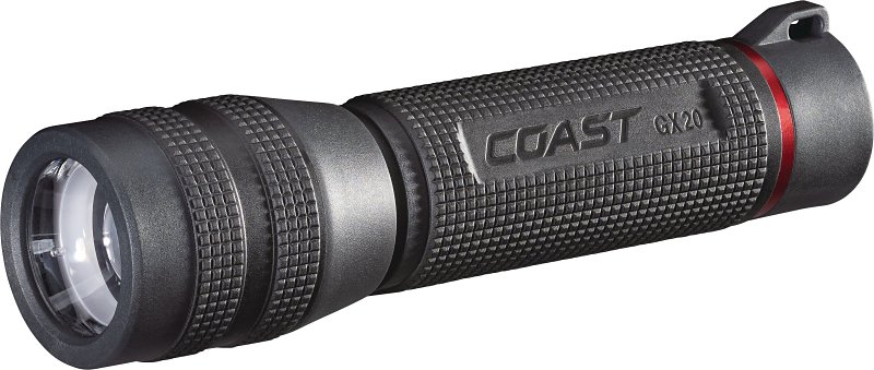 Coast GX20 Series 30909 Flashlight, AAA Battery, ZITHION-X™Rechargeable Battery, LED Lamp