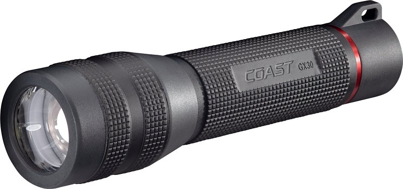 Coast GX30 Series 30938 Flashlight, AA Battery, Alkaline Battery, LED Lamp, Ultra View Flood, BULLS-EYE™ Spot Beam