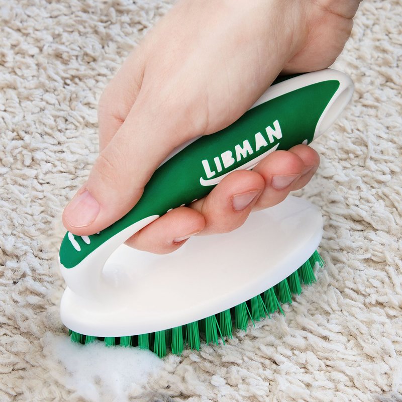 Libman 15 Small Scrub Brush, 3/4 in L Trim, Polymer, 4-1/4 in W Brush, 5-1/4 in OAL, Green