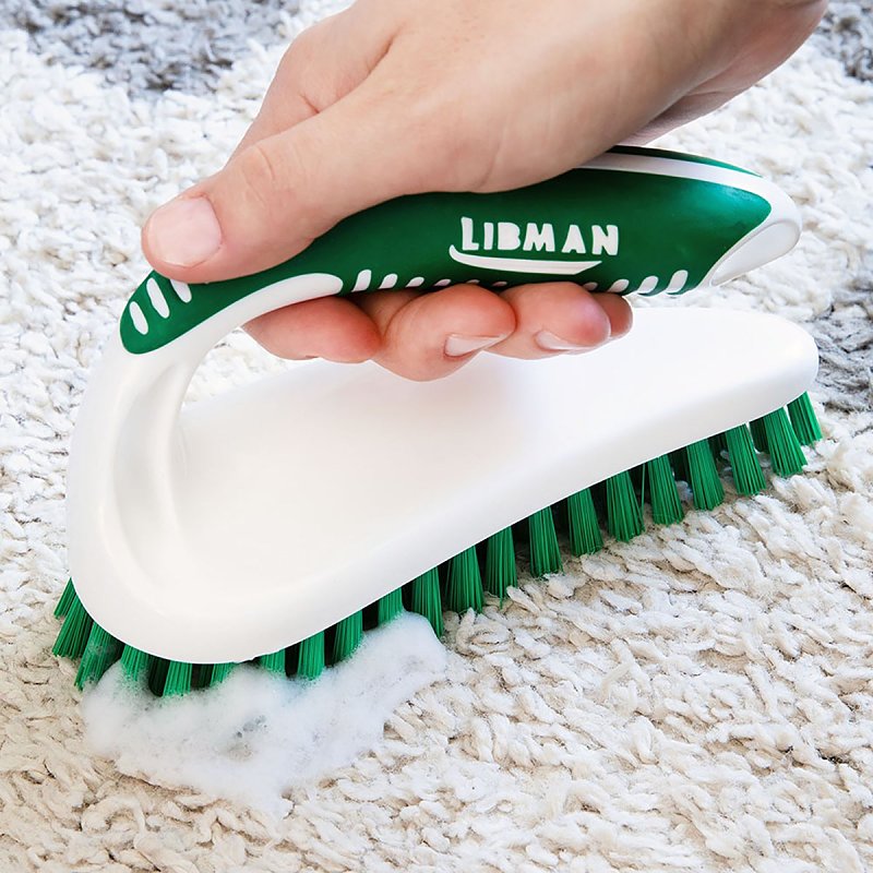 Libman 57 Power Scrub Brush, 1 in L Trim, PET, Green, 2-1/2 in W Brush, 6.37 in OAL, Green/White